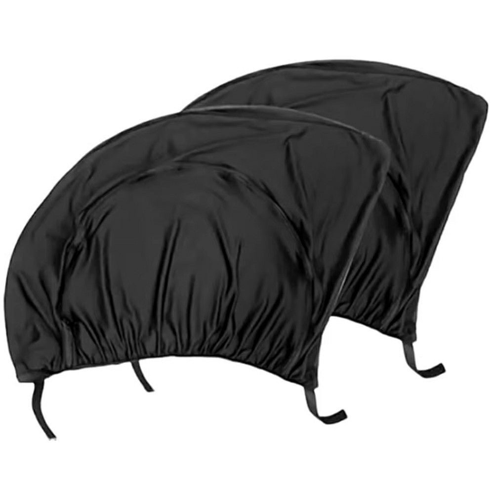 2 Pcs Car Window Shade Front / Rear Side Window Sun Shade Breathable Privacy Curtain with Zipper