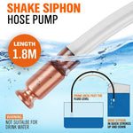 1.8m Siphon Hose Multipurpose Self-Priming Pump Fuel Transfer Pump Shaker Siphon for Gasoline Fuel Water