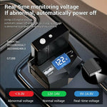 2-i-1 65W Hurtig Opladning Biloplader Bærbar 2000mAh Power Bank med Lommelygte til iOS Android