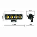 MOFOX 4-LED Motorcycle Auxiliary Light Waterproof Motorbike External Headlight Fog Lamp