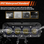 MOFOX 4-LED Motorcycle Auxiliary Light Waterproof Motorbike External Headlight Fog Lamp