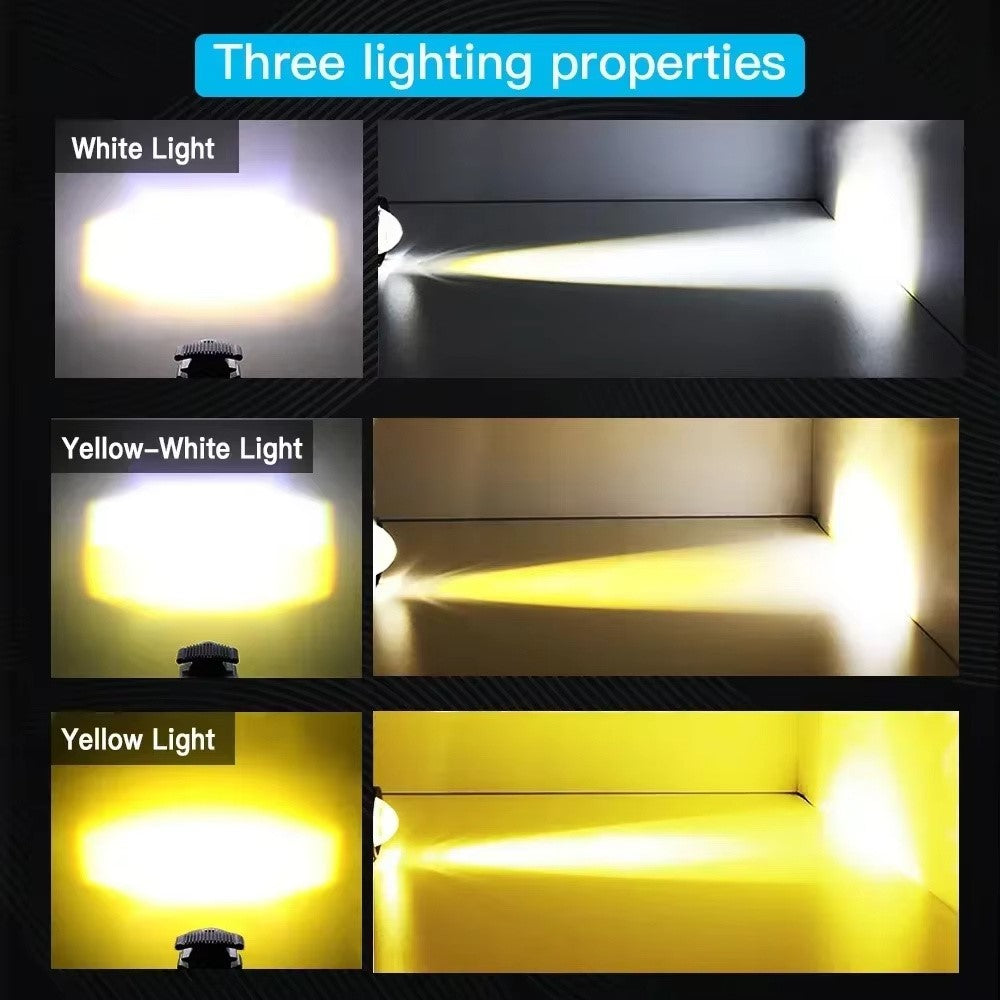 MOFOX 4-LED Motorcycle Auxiliary Light Waterproof Motorbike External Headlight Fog Lamp