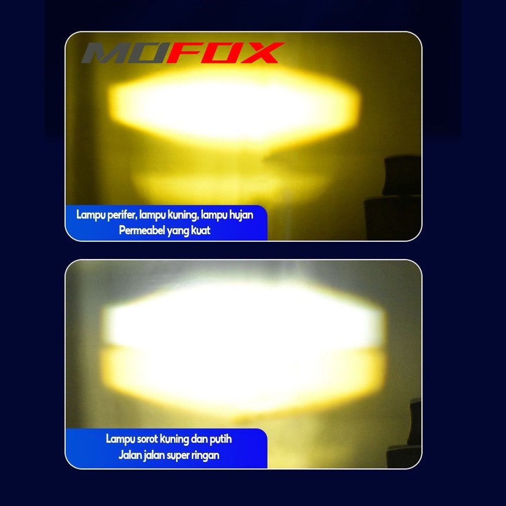 MOFOX 6-LED Motorcycle Auxiliary Light Waterproof Motorbike External Headlight Fog Lamp
