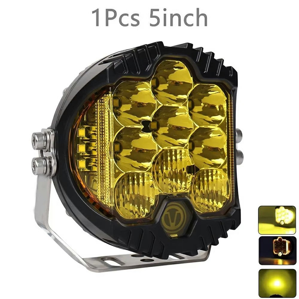 5 Inch 50W LED Work Light Three Sides Illumination Off Road Driving Lamp Spot Beam for Vehicle