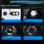 N4 2Pcs H4 LED Headlight Bulbs Car Headlamps 6000K Conversion Kit Automotive Front Light
