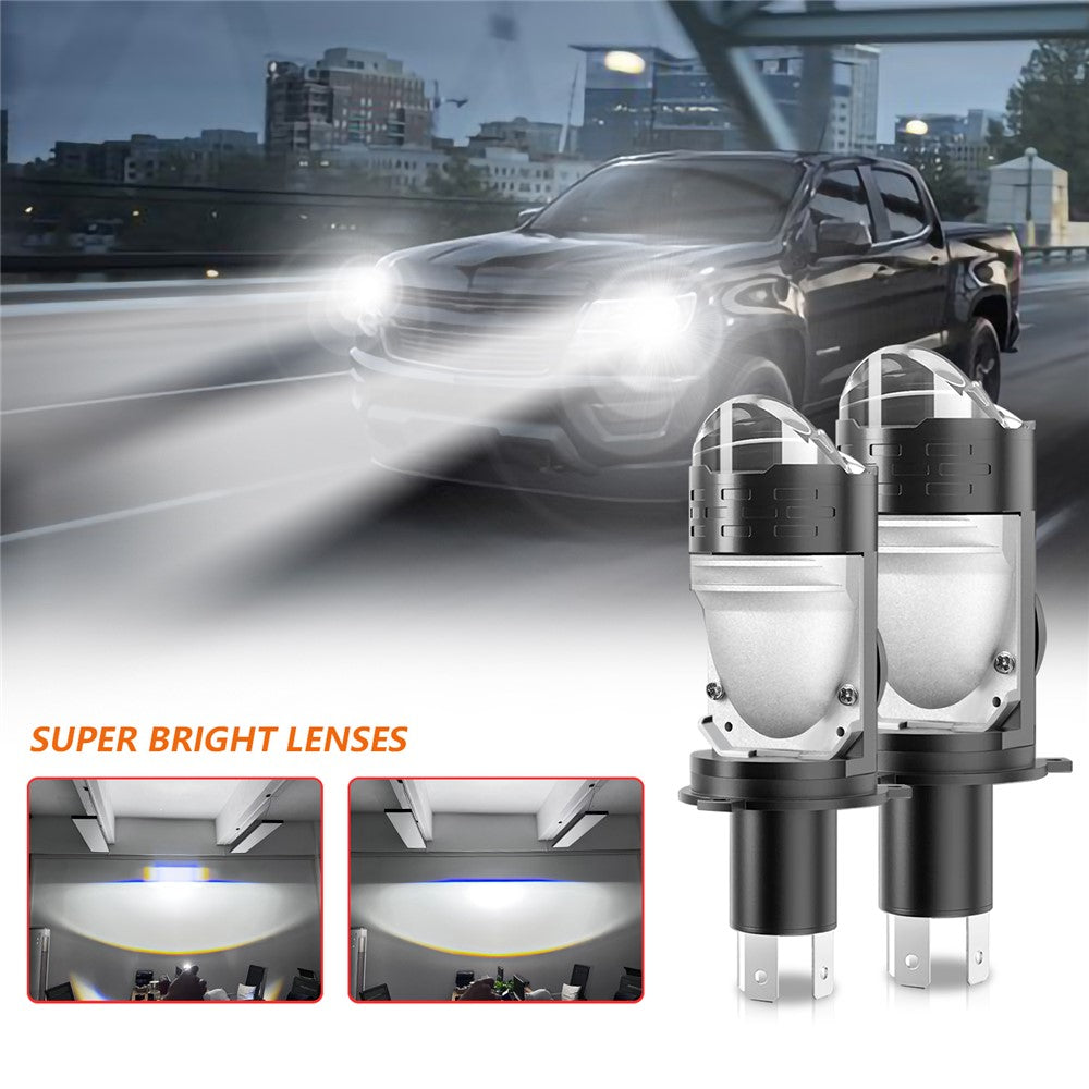 N6 2Pcs H4 LED Headlight Bulb High Brightness Double Copper Tube Car Headlamp 30W 6000K 3000LM