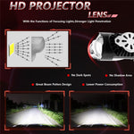 N6 2Pcs H4 LED Headlight Bulb High Brightness Double Copper Tube Car Headlamp 30W 6000K 3000LM