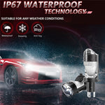 N6 2Pcs H4 LED Headlight Bulb High Brightness Double Copper Tube Car Headlamp 30W 6000K 3000LM