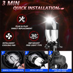 N7 2Pcs H4 LED Headlights High Brightness Car Headlight Bulbs LED Retrofit Automotive Lights
