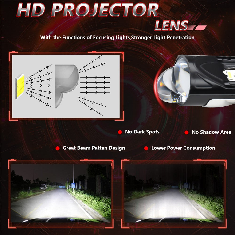 N7 2Pcs H4 LED Headlights High Brightness Car Headlight Bulbs LED Retrofit Automotive Lights