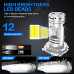 N8 2Pcs H4 LED Car Headlight Automotive Headlamp High Brightness 6000K Front Light Retrofit Upgrade Kit