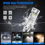 N8 2Pcs H4 LED Car Headlight Automotive Headlamp High Brightness 6000K Front Light Retrofit Upgrade Kit