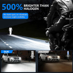 N8 2Pcs H4 LED Car Headlight Automotive Headlamp High Brightness 6000K Front Light Retrofit Upgrade Kit