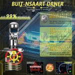 N9 2Pcs H4 Car Headlamp Mini Lens High Brightness LED Headlight IP67 Waterproof Automotive Front Light