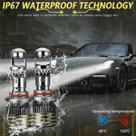 N9 2Pcs 9006 Car Headlamp Mini Lens High Brightness LED Headlight IP67 Waterproof Automotive Front Light