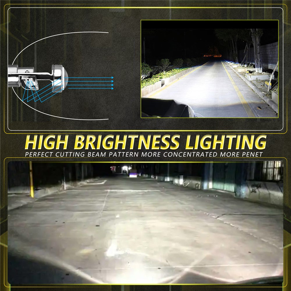 N9 2Pcs 9006 Car Headlamp Mini Lens High Brightness LED Headlight IP67 Waterproof Automotive Front Light