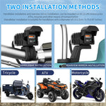 WUPP CS-2100A1 USB A + Type C Dual Port Fast Charging Motorcycle Phone Charger with LED Voltmeter
