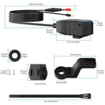 WUPP CS-2100A1 USB A + Type C Dual Port Fast Charging Motorcycle Phone Charger with LED Voltmeter