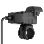 WUPP CS-2100A1 USB A + Type C Dual Port Fast Charging Motorcycle Phone Charger with LED Voltmeter