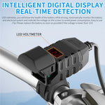 WUPP CS-2100A1 USB A + Type C Dual Port Fast Charging Motorcycle Phone Charger with LED Voltmeter