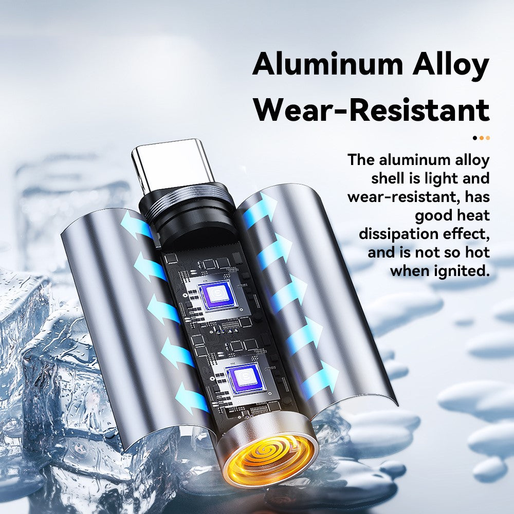 ESSAGER Type-C Cigarette Lighter Tungsten Wire Heating Auto Shut-Off Compact Aluminum Alloy