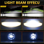 R9 Dubbel Angel Eye 7-tums H4 LED-strålkastare IP67 Vattentät Halvljus för bil