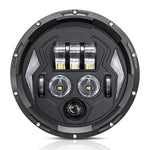 R8 7 Inch LED Headlight IP67 Waterproof Off Road Vehicle Devil Eye DRL Turn Signal Lamp