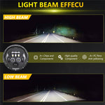 R8 7 Inch LED Headlight IP67 Waterproof Off Road Vehicle Devil Eye DRL Turn Signal Lamp