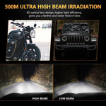 R8 7 Inch LED Headlight IP67 Waterproof Off Road Vehicle Devil Eye DRL Turn Signal Lamp