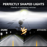 R7 Dobbelt Angel Eye 7 Tommer H4 LED Forlygte 4 Tilstande IP67 Vandtæt Fjern- og Nærlys Billampe med Tilslutningskabel