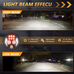 5.75 Inch LED Headlight for Motorcycle Waterproof DRL Turn Signal Devil Eye High Low Beam Lamp