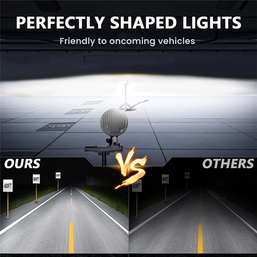 5.75 Inch LED Headlight for Motorcycle Waterproof DRL Turn Signal Devil Eye High Low Beam Lamp