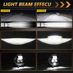 5.75 Inch LED Headlight for Motorcycle Waterproof DRL Turn Signal Devil Eye High Low Beam Lamp