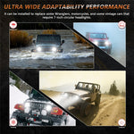 2Pcs High Low Beam LED Headlights IP67 Waterproof Off Road Vehicle Front DRL Turn Signal Lamp