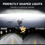 2Pcs High Low Beam LED Headlights IP67 Waterproof Off Road Vehicle Front DRL Turn Signal Lamp