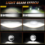 2Pcs High Low Beam LED Headlights IP67 Waterproof Off Road Vehicle Front DRL Turn Signal Lamp