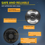 7 Inch Round LED Headlight Anti Glare High Low Beam Aluminum Shell Off Road Vehicle Headlamp