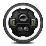 R1 7 tommer rund LED Forlygte 4 Tilstande Off Road Køretøj Forlygte til Motorcykel Klassiske Biler