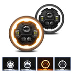 R1 7 tommer rund LED Forlygte 4 Tilstande Off Road Køretøj Forlygte til Motorcykel Klassiske Biler