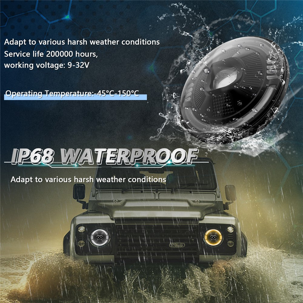 7 Inch LED Headlight for Motorcycle Off Road Vehicle DRL Turn Signal High Low Beam Headlamp