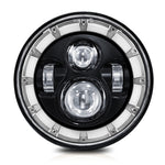 7 Inch Square Angel Eye LED Headlight for Motorcycle Off Road Vehicle DRL Turn Signal High Low Beam Headlamp