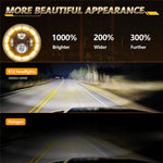7 Inch Square Angel Eye LED Headlight for Motorcycle Off Road Vehicle DRL Turn Signal High Low Beam Headlamp