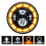 7 Inch Square Angel Eye LED Headlight for Motorcycle Off Road Vehicle DRL Turn Signal High Low Beam Headlamp