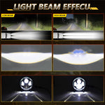 7 Inch Square Angel Eye LED Headlight for Motorcycle Off Road Vehicle DRL Turn Signal High Low Beam Headlamp