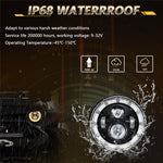 7 Inch Square Angel Eye LED Headlight for Motorcycle Off Road Vehicle DRL Turn Signal High Low Beam Headlamp