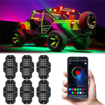 G1 6-i-1 RGB Bil Underglow Lys Musiksynkronisering Bluetooth-kompatibel LED Rock Light Kit til SUV Lastbil