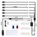 G1 6-i-1 RGB Bil Underglow Lys Musiksynkronisering Bluetooth-kompatibel LED Rock Light Kit til SUV Lastbil
