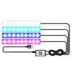 4 In 1 Car Interior Lights App Control Bluetooth-Compatible LED RGB Music Sync Ambient Lighting Kit
