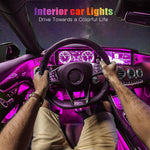 4 In 1 Car Interior Lights App Control Bluetooth-Compatible LED RGB Music Sync Ambient Lighting Kit
