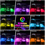 4 In 1 Car Interior Lights App Control Bluetooth-Compatible LED RGB Music Sync Ambient Lighting Kit